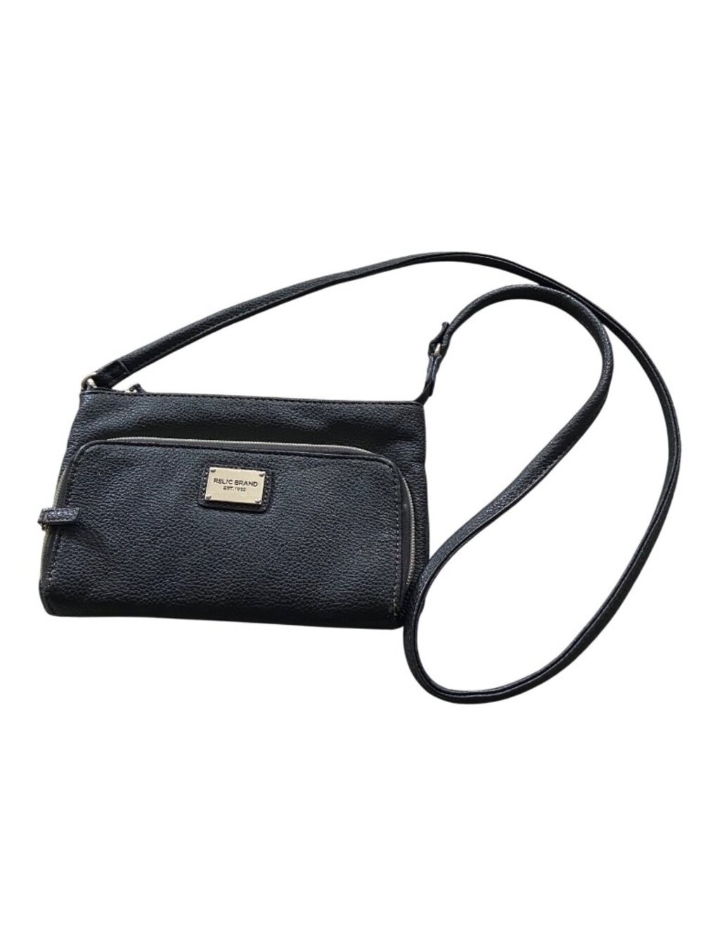Relic Pebbled Leather Crossbody Bag Black One Size Minimalist Casual Preppy Cute